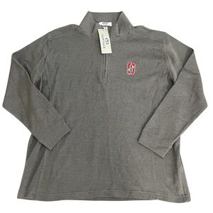 NWT Vantage Women’s Stanford Gray 1/4 Zip Pullover Sweater 2X